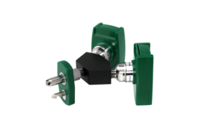 Y-BLOCK QUICK CONNECT COUPLER, MALE X FEMALE, OXYGEN, GREEN by Bay Corporation