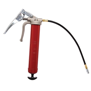 555-E ALEMITE GREASE GUN,PISTOL GRIP GUN,SM,L 16",ALUMINUM,WORKING PSI/5500,-FLEXIBLE HOSE by Alemite