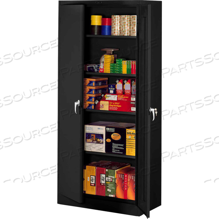 DELUXE STORAGE CABINET, 36"WX18"DX78"H, BLACK, UNASSEMBLED by Tennsco Corp. DELUXE STORAGE CABINET, 36"WX18"DX78"H, BLACK, UNASSEMBLED by Tennsco Corp.