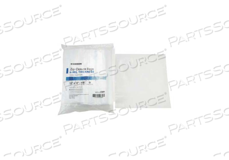 12 X 12 INCH ZIP CLOSURE BAG (100 PER BOX) by McKesson 12 X 12 INCH ZIP CLOSURE BAG (100 PER BOX) by McKesson