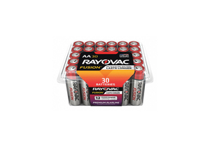 BATTERY, FUSION, AA, ALKALINE, 1.5VDC, 2800 MAH (PACK OF 30) by Rayovac