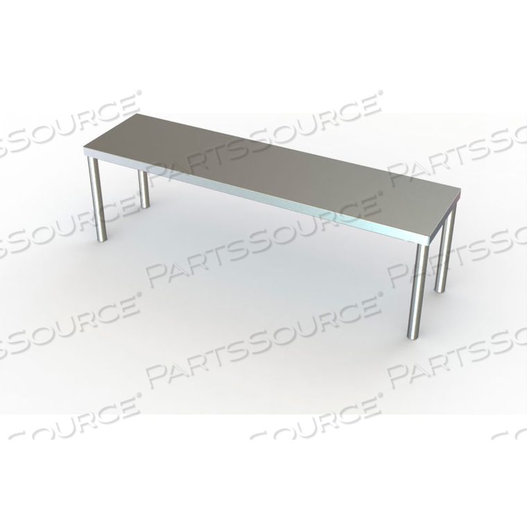 16 GAUGE RISER SHELF - STAINLESS STEEL - 48"W by Aero Manufacturing Co. 16 GAUGE RISER SHELF - STAINLESS STEEL - 48"W by Aero Manufacturing Co.