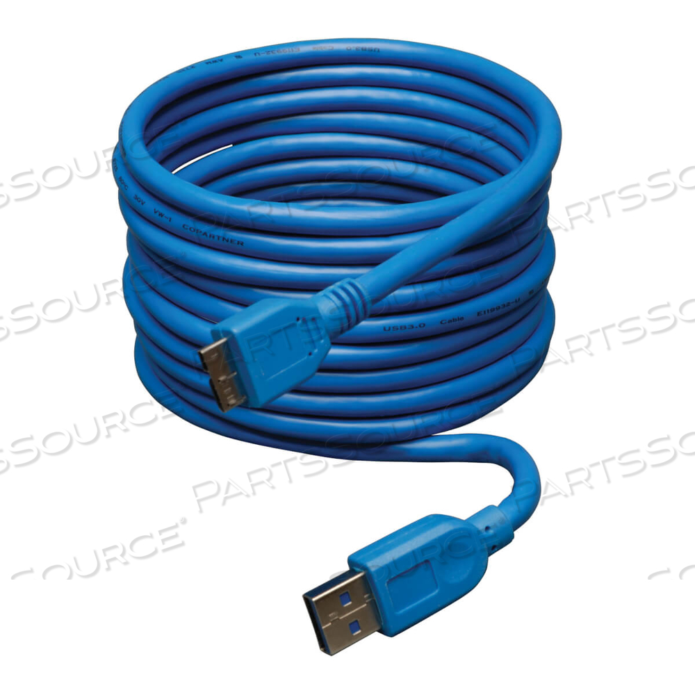 10FT USB 3.0 SUPERSPEED DEVICE CABLE A MALE TO MICRO B MALE 10' by Tripp Lite 10FT USB 3.0 SUPERSPEED DEVICE CABLE A MALE TO MICRO B MALE 10' by Tripp Lite
