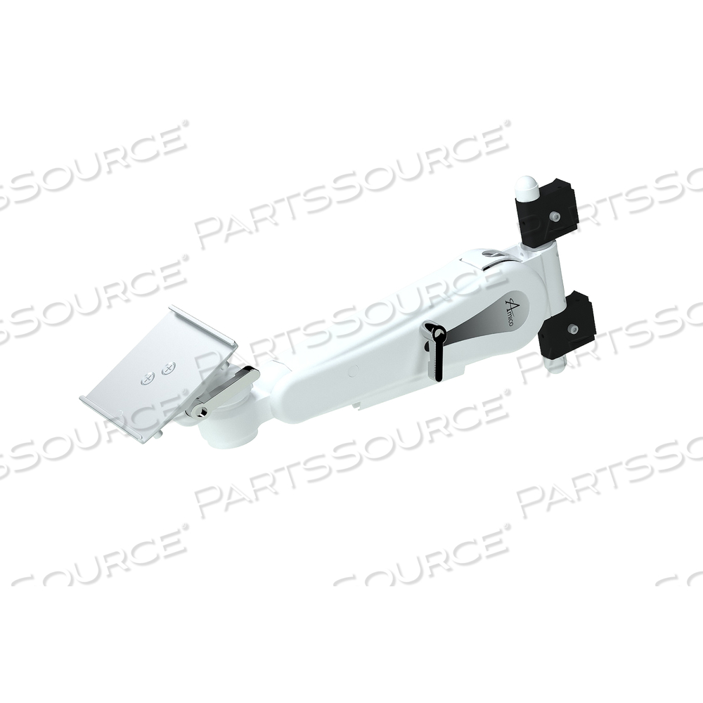 ADJUSTABLE HEIGHT MONITOR ARM, GE/DATEX OHMEDA DOVETAIL VERTICAL MOUNT, 5" SHELF W/30 DEGREE TILT LIMIT by Amico Accessories