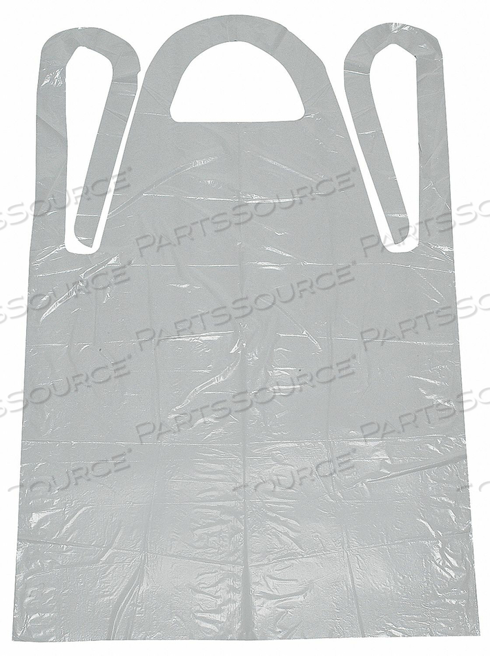 DISPOSABLE APRON WHITE 46 IN L PK100 by Condor DISPOSABLE APRON WHITE 46 IN L PK100 by Condor