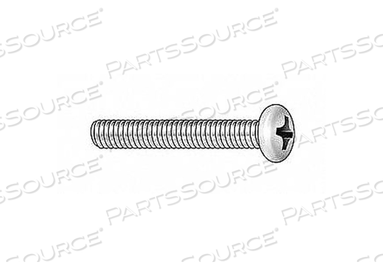 MACHINE SCREW, #6-32 THREAD SIZE, 3/4 IN LG, STEEL, ZINC PLATED, ROUND, PHILLIPS, INCH by Fabory MACHINE SCREW, #6-32 THREAD SIZE, 3/4 IN LG, STEEL, ZINC PLATED, ROUND, PHILLIPS, INCH by Fabory