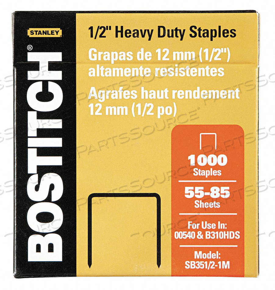 STAPLES HEAVY DUTY 1/2 IN LEG PK1000 by Bostitch STAPLES HEAVY DUTY 1/2 IN LEG PK1000 by Bostitch