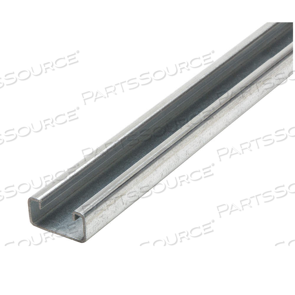 STRUT CHANNEL - SOLID WALL, STEEL, PRE-GALVANIZED, 14 GA GAUGE, 3 FT OVERALL LG, SILVER by Approved Vendor