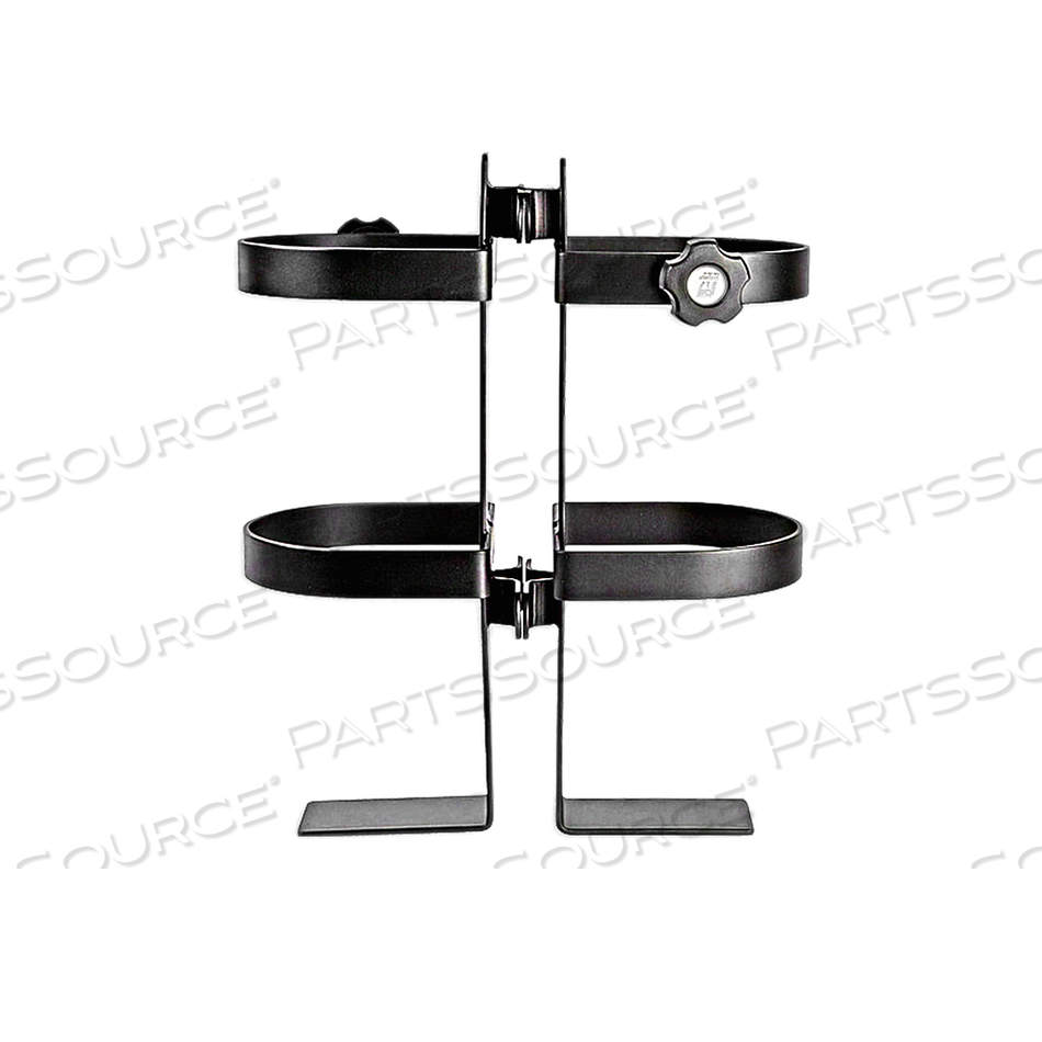 DUAL TANK HOLDER POLE MOUNTED BLACK by SmartStack