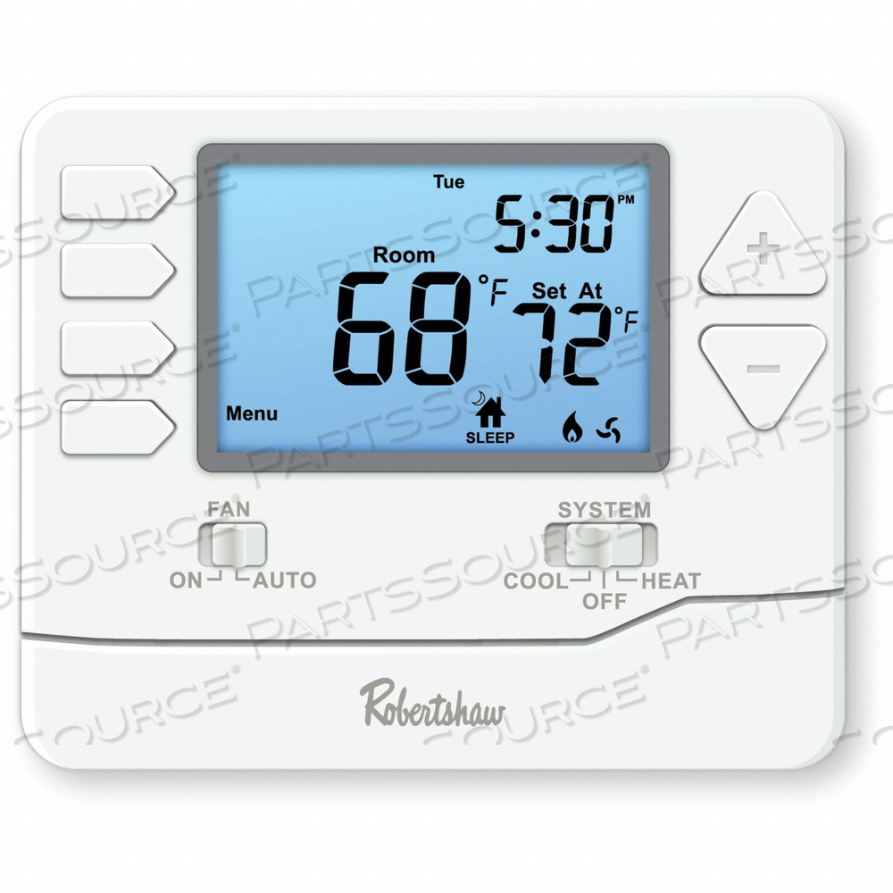 24V/MILLIVOLT PROGRAMMABLE/NON PROGRAMMABLE DIGITAL MULTI STAGE CONVENTINAL/HEAT PUMP THERMOSTAT WIT by Robertshaw