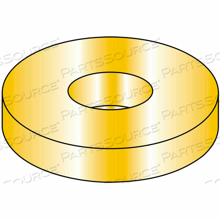 FLAT WASHER - 1/4" - MEDIUM CARBON STEEL - ZINC YELLOW - USS - PKG OF 100 