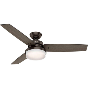 52" SENTINEL CEILING FAN WITH LIGHT AND HANDHELD REMOTE - PREMIER BRONZE by Hunter Fan Co. / Casablanca Fand Co.