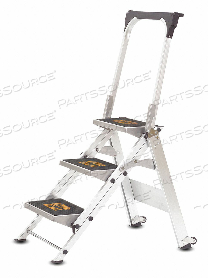 SAFETY STEP STOOL ALUM 2-1/6FT H 300 LB by Little Giant SAFETY STEP STOOL ALUM 2-1/6FT H 300 LB by Little Giant
