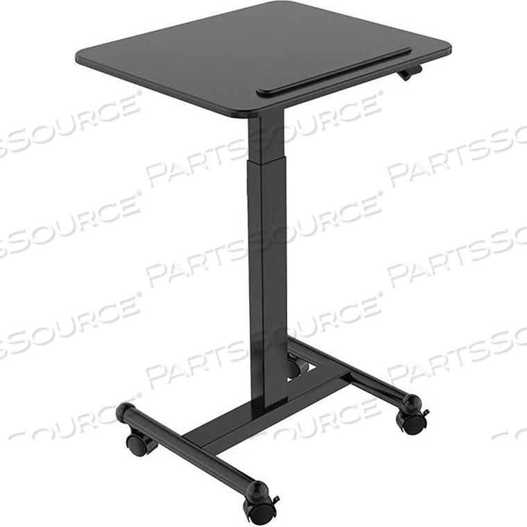 FLEXISPOT TILTING SIT-STAND HEIGHT ADJUSTABLE MOBILE DESK, BLACK 