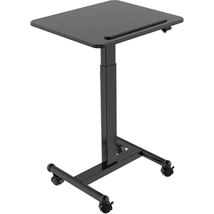 FLEXISPOT TILTING SIT-STAND HEIGHT ADJUSTABLE MOBILE DESK, BLACK by Zoxou Inc