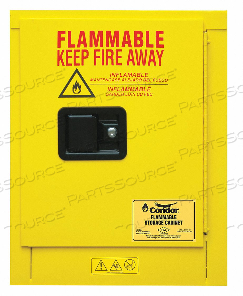FLAMMABLE LIQUID SAFETY CABINET 4 GAL. by Condor FLAMMABLE LIQUID SAFETY CABINET 4 GAL. by Condor