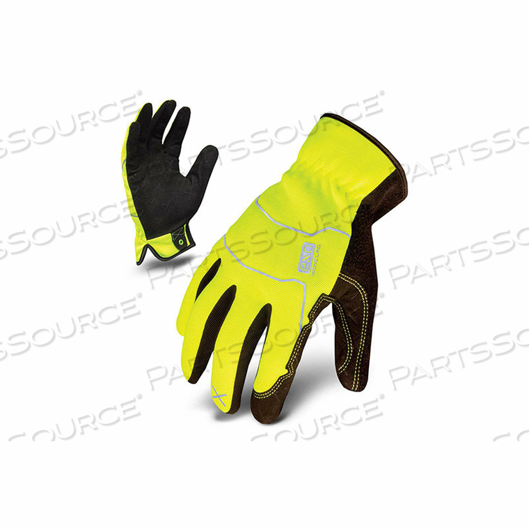 HI-VIS UTILITY SAFETY GLOVES, SLIP-ON, YELLOW, 1 PAIR, S 