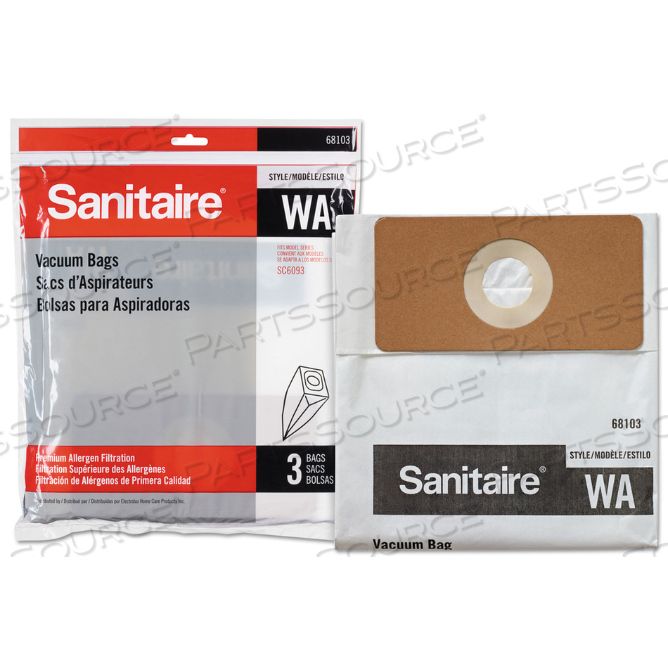 WA PREMIUM ALLERGEN VACUUM BAGS FOR SC5745/SC5815/SC5845/SC5713 by Sanitaire WA PREMIUM ALLERGEN VACUUM BAGS FOR SC5745/SC5815/SC5845/SC5713 by Sanitaire