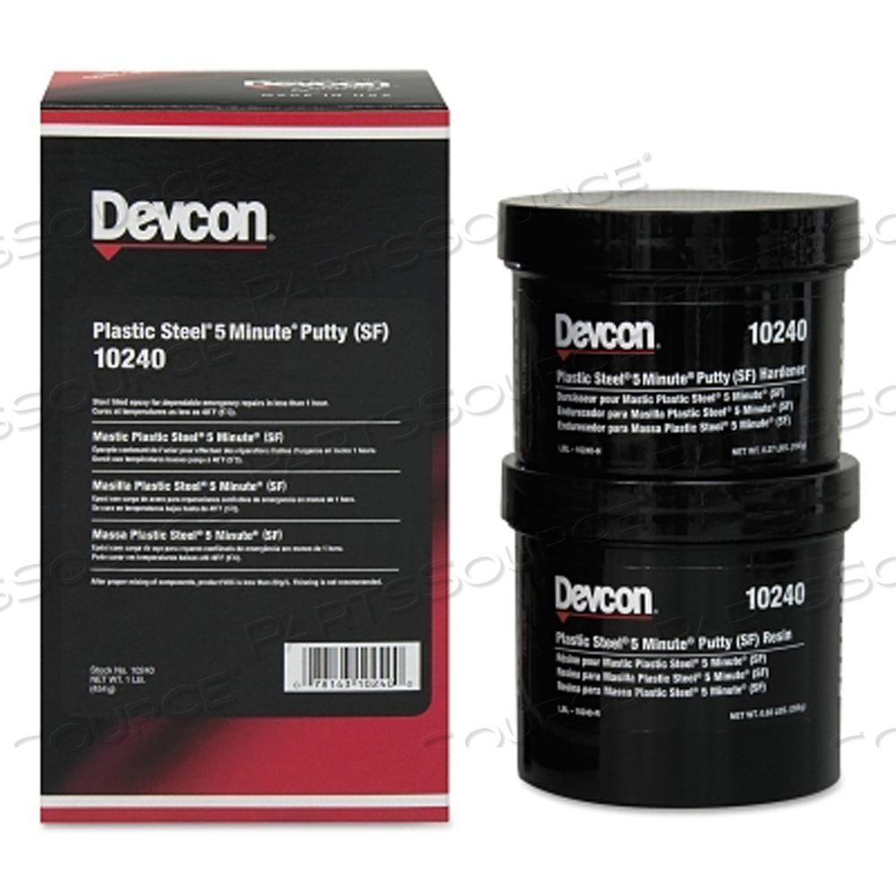 PLASTIC STEEL 5 MINUTE PUTTY (SF) KIT, 1 LB by Devcon PLASTIC STEEL 5 MINUTE PUTTY (SF) KIT, 1 LB by Devcon