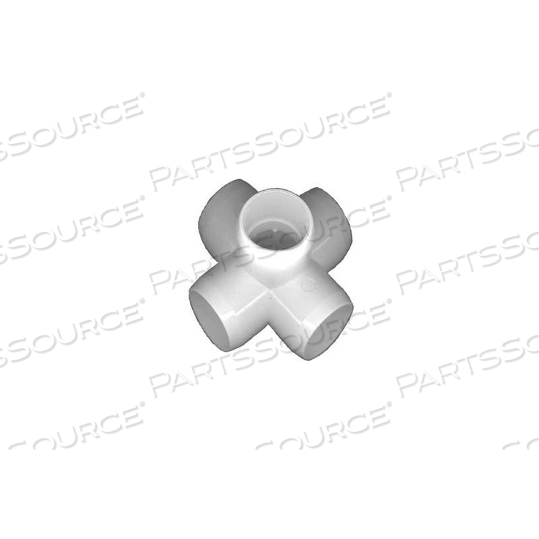 5 WAY X FITTINGS, 1"DIA., FURNITURE GRADE PVC, WHITE by Circo Innovations