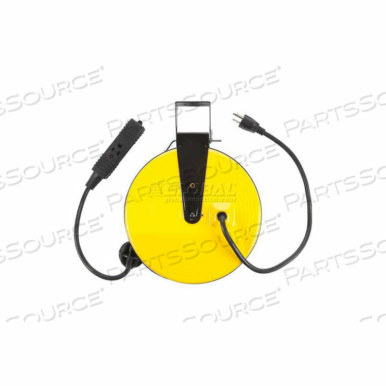 TRIPLE TAP EXTENSION CORD, RETRACTABLE REEL, 30'L CORD, 16/3 GA, YELLOW by Bayco