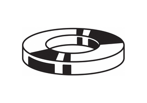 FLAT WASHER, FOR SCREW SIZE 1/2 IN, STAINLESS STEEL, 18-8, PLAIN, 0.563 IN IN DIA by Fabory