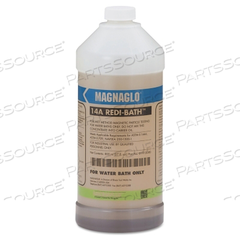 MAGNAGLO 14A WET METHOD REDI-BATH FLUORESCENT PREMIX CONCENTRAT, 27 OZ BOTTLE, RED by Magnaflux MAGNAGLO 14A WET METHOD REDI-BATH FLUORESCENT PREMIX CONCENTRAT, 27 OZ BOTTLE, RED by Magnaflux