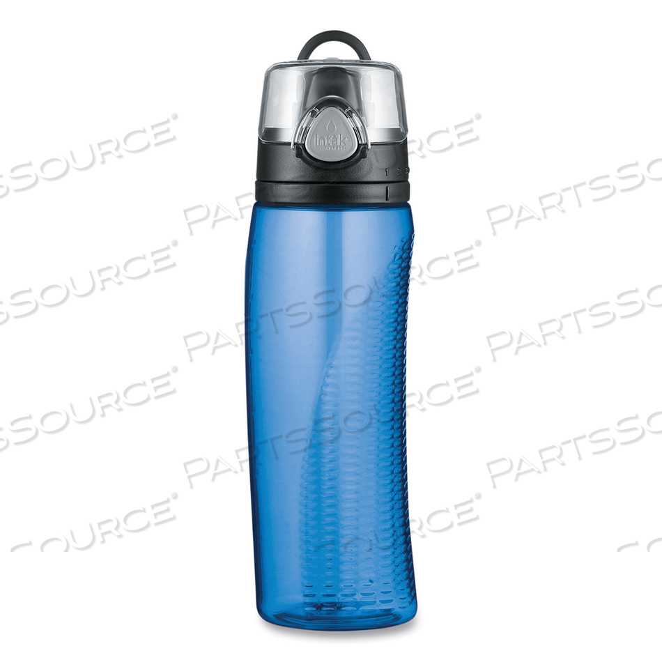 INTAK BY THERMOS HYDRATION BOTTLE WITH METER, 24 OZ, BLUE, POLYESTER by Thermos INTAK BY THERMOS HYDRATION BOTTLE WITH METER, 24 OZ, BLUE, POLYESTER by Thermos