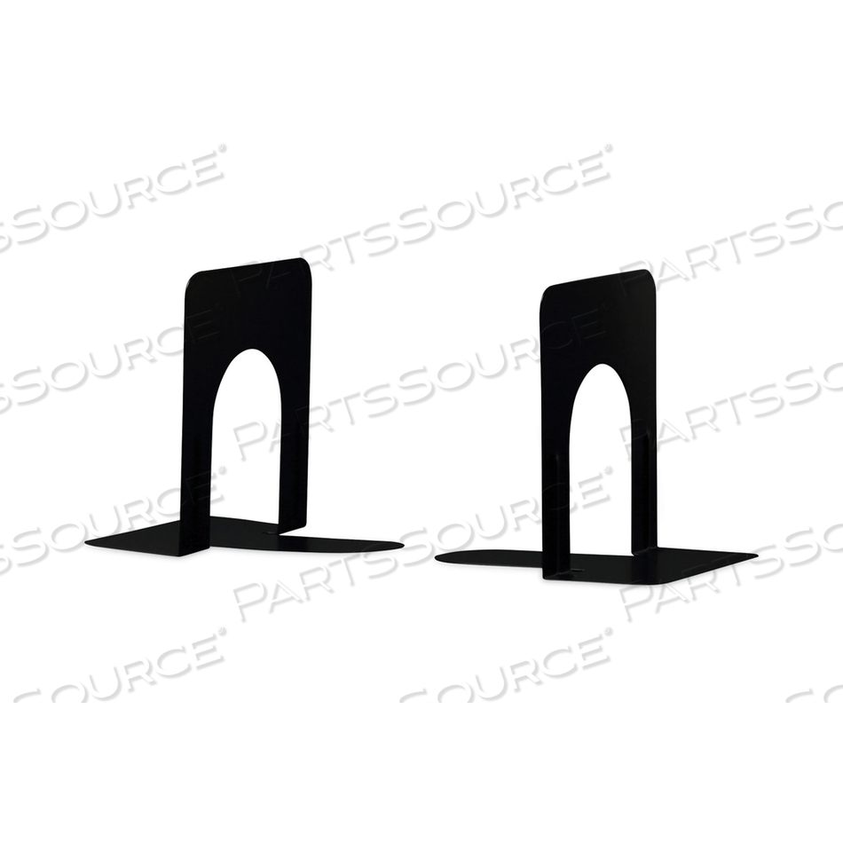 ECONOMY BOOKENDS, NONSKID, 4.75 X 5.25 X 5, HEAVY GAUGE STEEL, BLACK, 1 PAIR by Universal ECONOMY BOOKENDS, NONSKID, 4.75 X 5.25 X 5, HEAVY GAUGE STEEL, BLACK, 1 PAIR by Universal