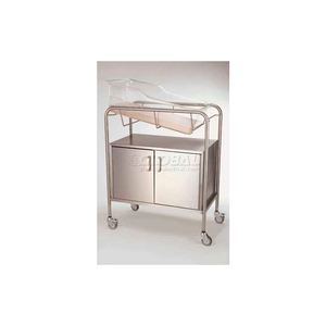 BASSINET WITH CLOSED CABINET , 31"L X 17-1/2"W X 37-3/4"H, STAINLESS STEEL by NK Products (Formerly I-Rep Therapy Products)