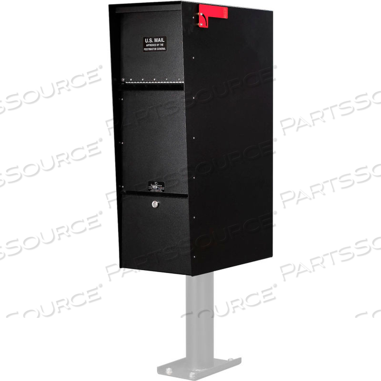 LLA2SUP SUPREME ALUMINUM LETTER LOCKER MAILBOX BLACK 