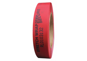 TAMPER EVIDENT TAPE POLYESTER RED 1INW by NovaVision