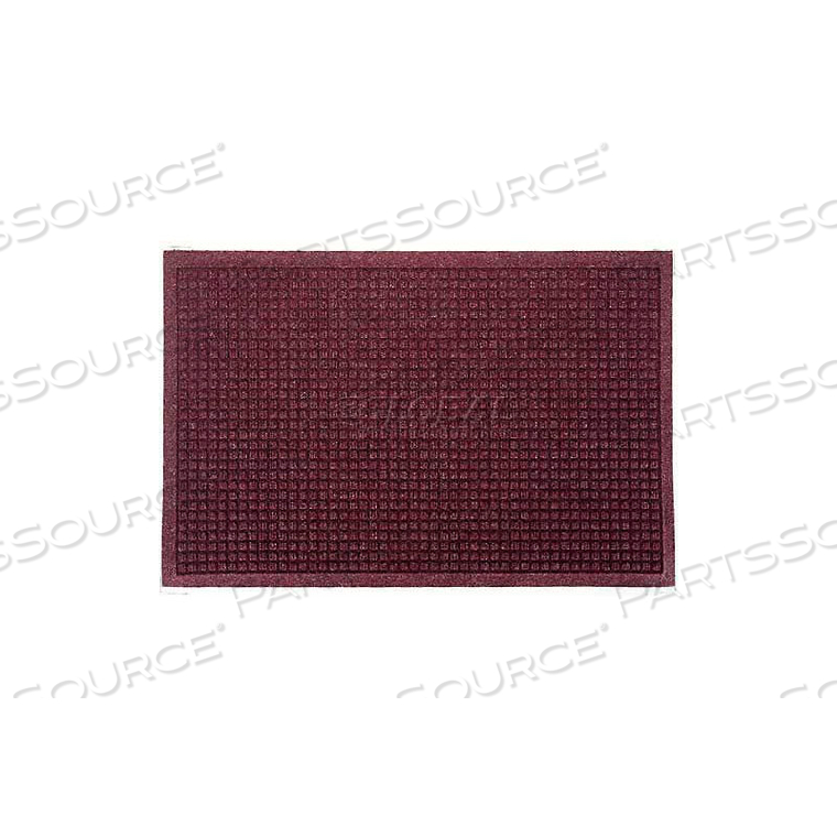 WATERHOG ENTRANCE MAT FASHION BORDER 3/8" THICK 6' X 12' BURGUNDY 