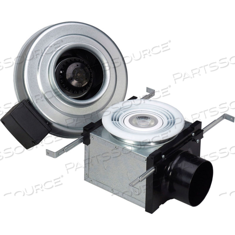 BATH FAN, 120V, 1 PH, 110 CFM, 10W LED LIGHT, 4" DUCT, ENERGY STAR by Fantech BATH FAN, 120V, 1 PH, 110 CFM, 10W LED LIGHT, 4" DUCT, ENERGY STAR by Fantech