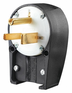 ANGLE STRAIGHT BLADE PLUG, 6-50P, 50 A, 250V AC, BLACK, 2 POLES by Hubbell Power Systems ANGLE STRAIGHT BLADE PLUG, 6-50P, 50 A, 250V AC, BLACK, 2 POLES by Hubbell Power Systems