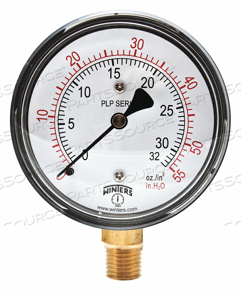 PRESSURE GAUGE 2-1/2 DIAL SIZE BLACK by Winters Instruments PRESSURE GAUGE 2-1/2 DIAL SIZE BLACK by Winters Instruments