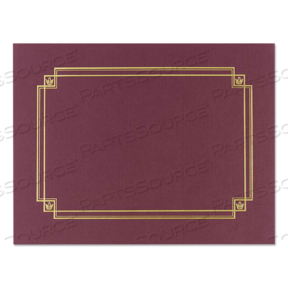PREMIUM TEXTURED CERTIFICATE HOLDER, 12.65 X 9.75, BURGUNDY by Great Papers