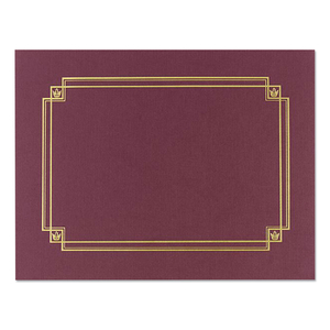 PREMIUM TEXTURED CERTIFICATE HOLDER, 12.65 X 9.75, BURGUNDY, 3/PACK by Great Papers