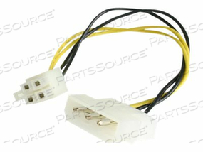 CONVERT AN LP4 FEMALE CONNECTOR TO A P4 MALE CONNECTOR - MOLEX TO 4 PIN ATX - MO by StarTech.com Ltd.