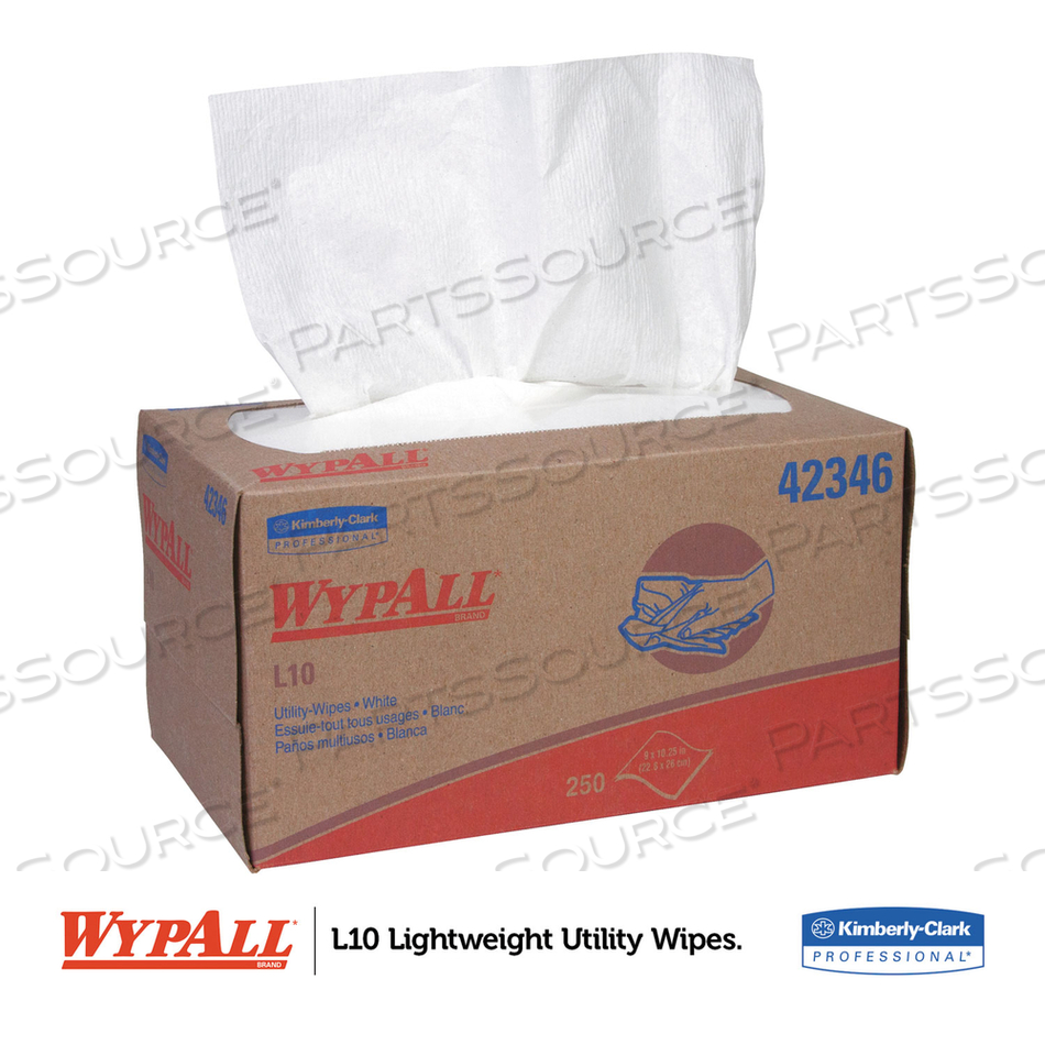 L10 TOWELS, POP-UP BOX, 1-PLY, 10.25 X 9, WHITE by WypAll