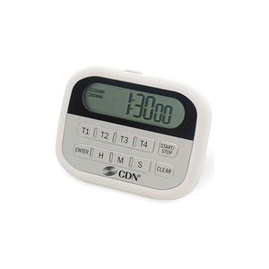 4-EVENT TIMER AND CLOCK, WHITE by CDN Systems