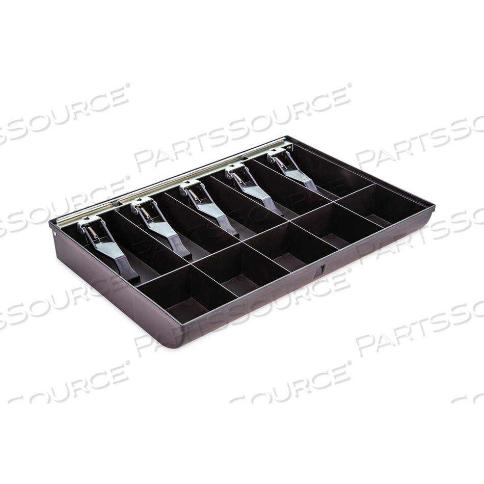 CASH DRAWER REPLACEMENT TRAY, COIN/CASH, 10 COMPARTMENTS, 16 X 11.25 X 2.25, BLACK 