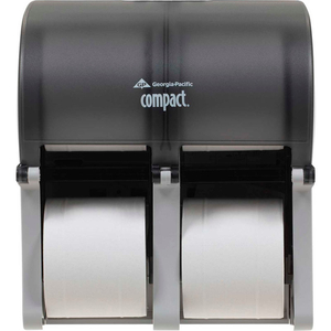 COMPACT QUAD TRANSLUCENT SMOKE VERTICAL FOUR ROLL CORELESS TISSUE DISPENSER by Georgia-Pacific
