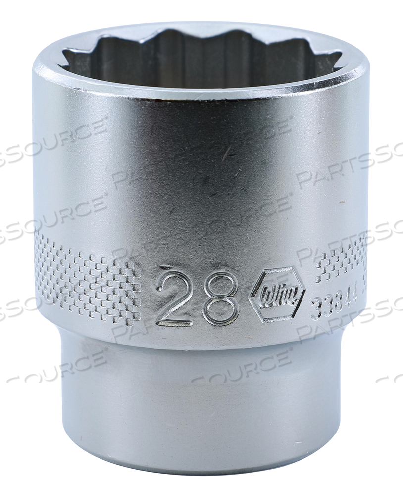 12 POINT - 1/2" DRIVE SOCKET 28.0MM by Wiha Tools