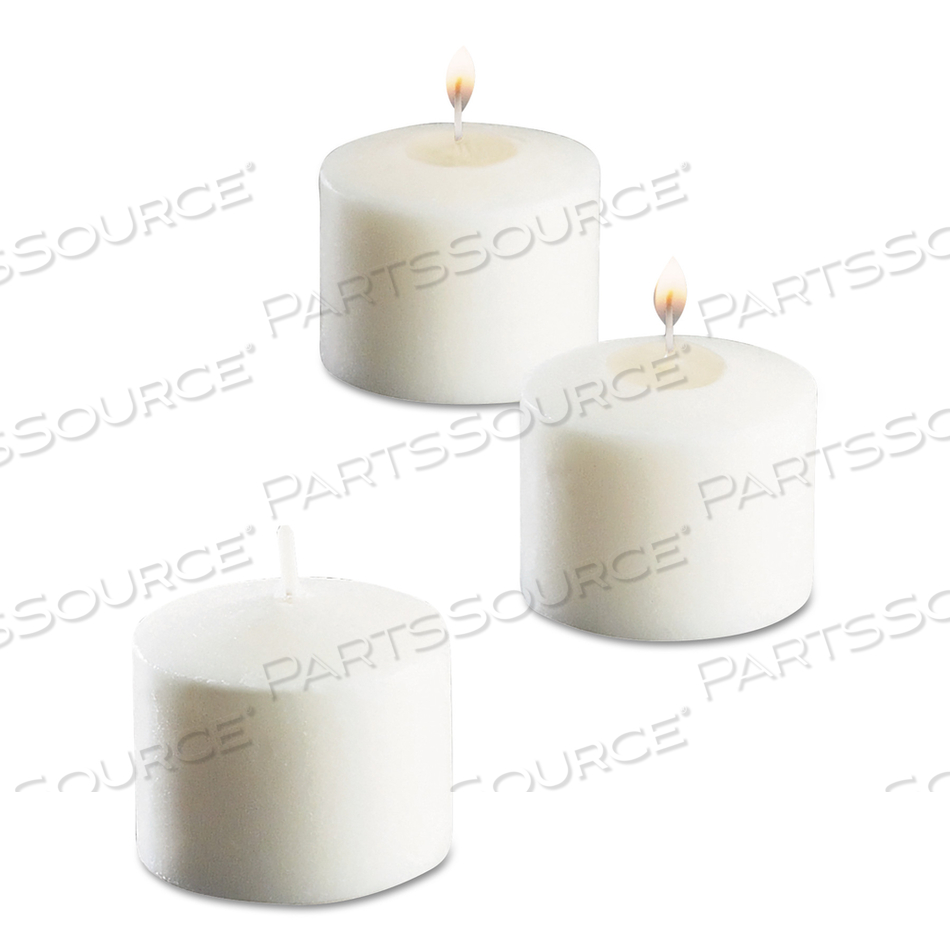 FOOD WARMER VOTIVE CANDLES, 10 HOUR BURN, 1.46"D X 1.33'H, WHITE by Sterno
