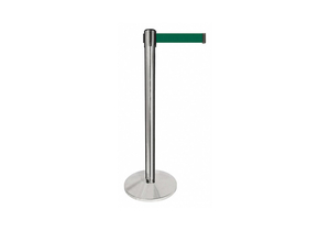 BARRIER POST SILVER POST DARK GREEN BELT by Queueway