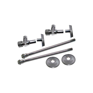 FAUCET SUPPLY KIT 3/8 IN. O.D. X 5/8 IN. O.D. RISERS W/LOOSE KEY 1/4 TURN BALL VALVES & ESCUTCHEONS by Keeney Manufacturing Co.