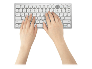 MULTI-DEVICE DUAL WIRELESS COMPACT KEYBOARD, KEYBOARD, WIRELESS, 2.4 GHZ, BLUETOOTH 3.0, BLUETOOTH 5.0, US, SILVER by Kensington Computer Products MULTI-DEVICE DUAL WIRELESS COMPACT KEYBOARD, KEYBOARD, WIRELESS, 2.4 GHZ, BLUETOOTH 3.0, BLUETOOTH 5.0, US, SILVER by Kensington Computer Products