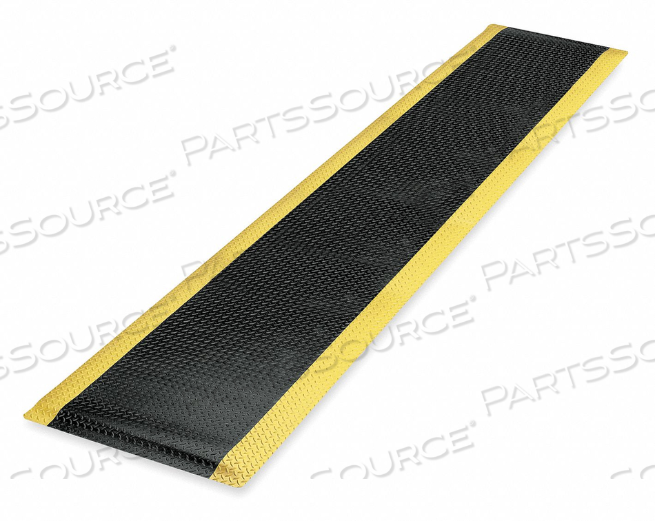 ANTIFATIGUE RUNNER BLACK YLLWBRDR 3X24FT by Notrax