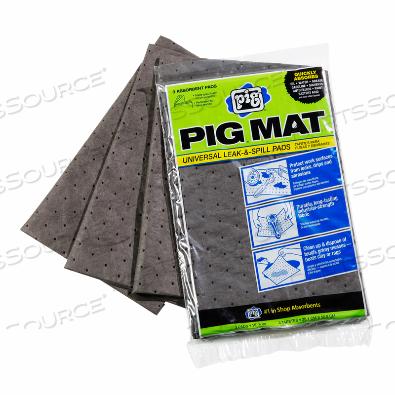 PIG UNIVERSAL LIGHT-WEIGHT ABSORBENT MAT PACK by New Pig Corporation